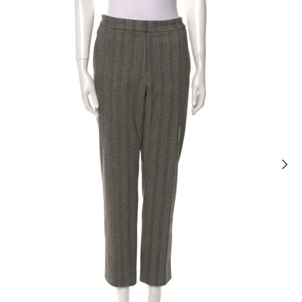Derek Lam Gray Stripe Straight Leg Pants Size 12 (Size 44)